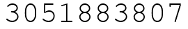 Число 3051883807.