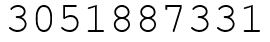 Число 3051887331.