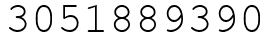 Число 3051889390.