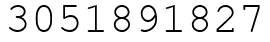 Число 3051891827.