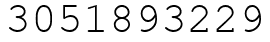 Число 3051893229.