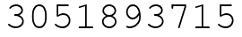 Число 3051893715.