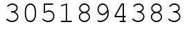 Число 3051894383.
