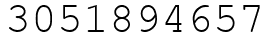 Число 3051894657.