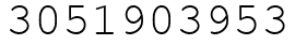 Число 3051903953.