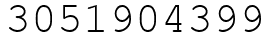 Число 3051904399.