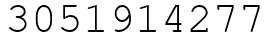 Число 3051914277.