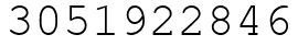 Число 3051922846.