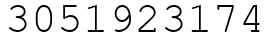 Число 3051923174.