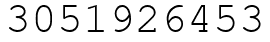 Число 3051926453.