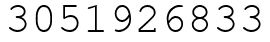Число 3051926833.