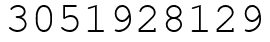 Число 3051928129.