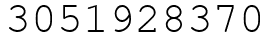Число 3051928370.