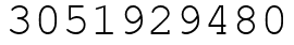 Число 3051929480.