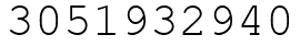 Число 3051932940.