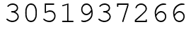 Число 3051937266.