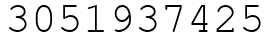 Число 3051937425.