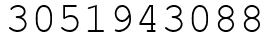 Число 3051943088.