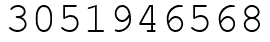 Число 3051946568.