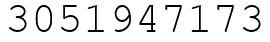 Число 3051947173.