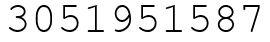 Число 3051951587.