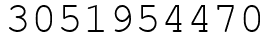 Число 3051954470.