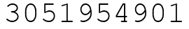 Число 3051954901.