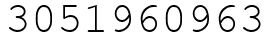 Число 3051960963.