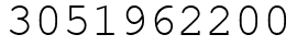 Число 3051962200.