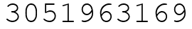 Число 3051963169.