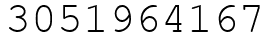 Число 3051964167.