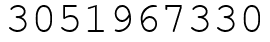 Число 3051967330.