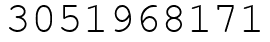 Число 3051968171.