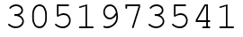 Число 3051973541.