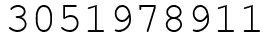 Число 3051978911.