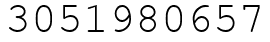 Число 3051980657.