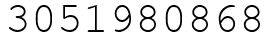 Число 3051980868.