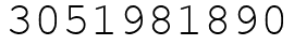 Число 3051981890.