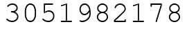 Число 3051982178.