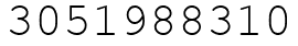 Число 3051988310.
