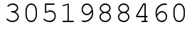 Число 3051988460.