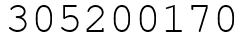 Число 305200170.