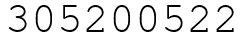 Число 305200522.