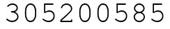 Число 305200585.