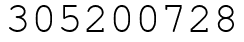 Число 305200728.