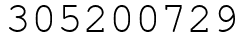 Число 305200729.