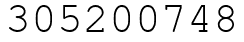 Число 305200748.