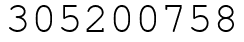 Число 305200758.