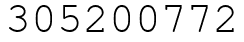 Число 305200772.