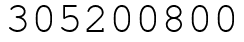 Число 305200800.